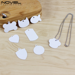 New Arrival Sublimation Aluminum Double Sided Print Dog Tags with 8 Shapes