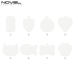 New Arrival Sublimation Aluminum Double Sided Print Dog Tags with 8 Shapes