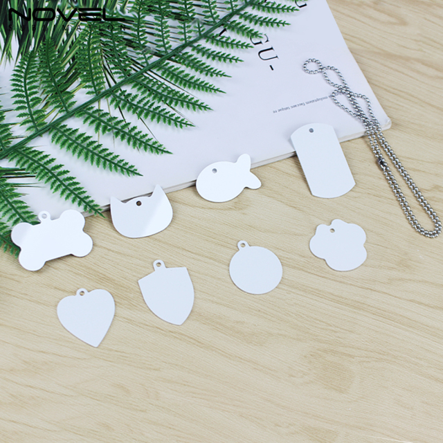 New Arrival Sublimation Aluminum Double Sided Print Dog Tags with 8 Shapes