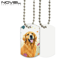 New Arrival Sublimation Aluminum Double Sided Print Dog Tags with 8 Shapes