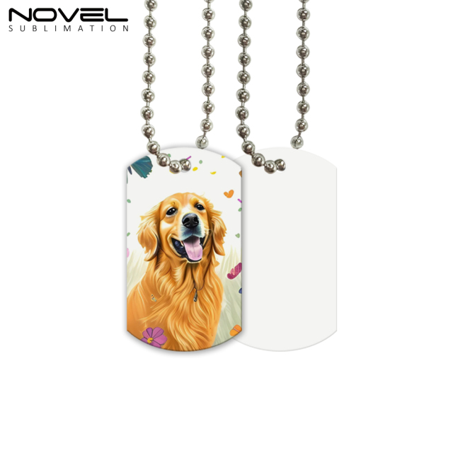 New Arrival Sublimation Aluminum Double Sided Print Dog Tags with 8 Shapes