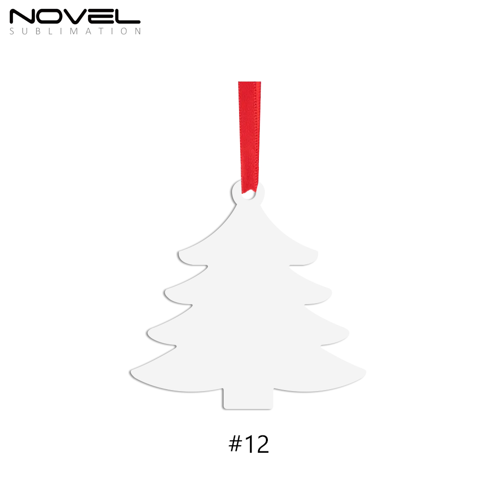 Sublimation Double-Sided Printable Aluminum Xmas Ornament Christmas Decoration