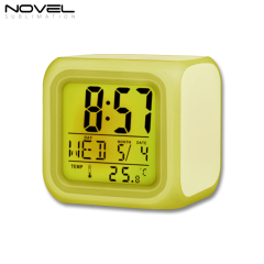 Sublimation Custom Color Changing Digital Alarm LED Light Clock