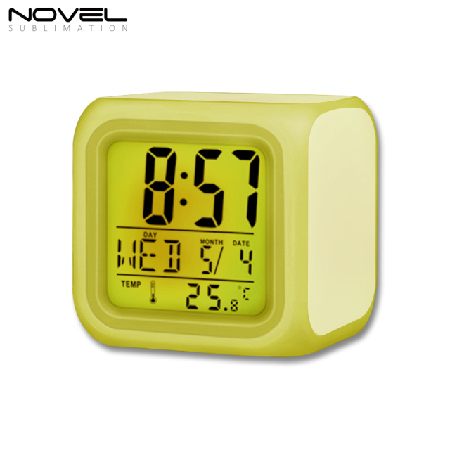 Sublimation Custom Color Changing Digital Alarm LED Light Clock