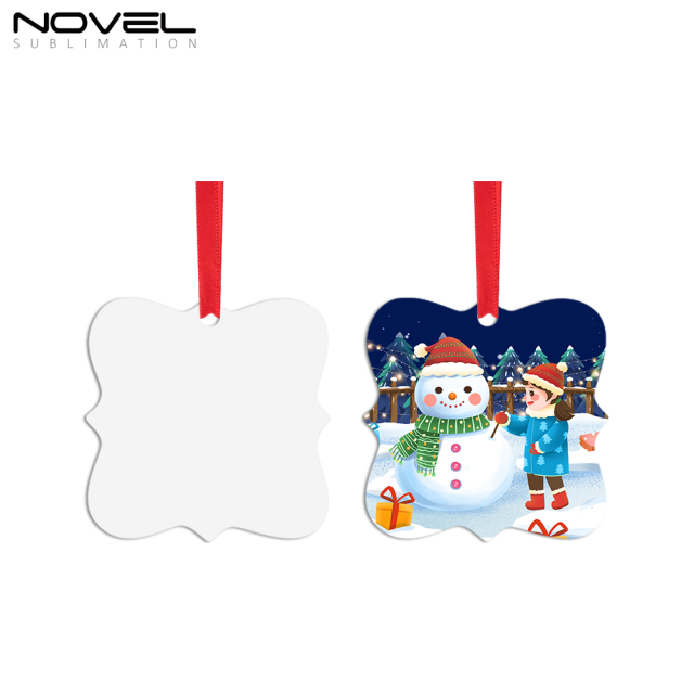 Sublimation Double-Sided Printable Aluminum Xmas Ornament Christmas Decoration