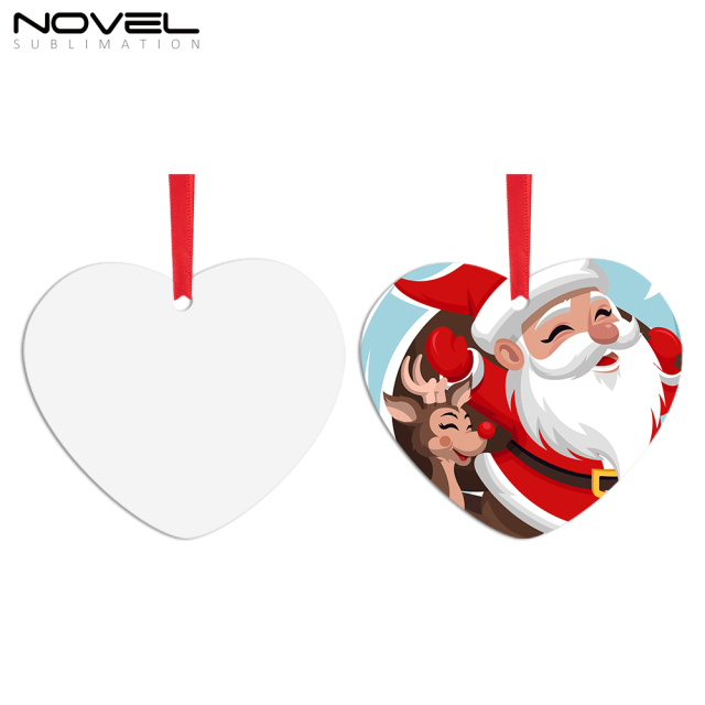 Sublimation Double-Sided Printable Aluminum Xmas Ornament Christmas Decoration