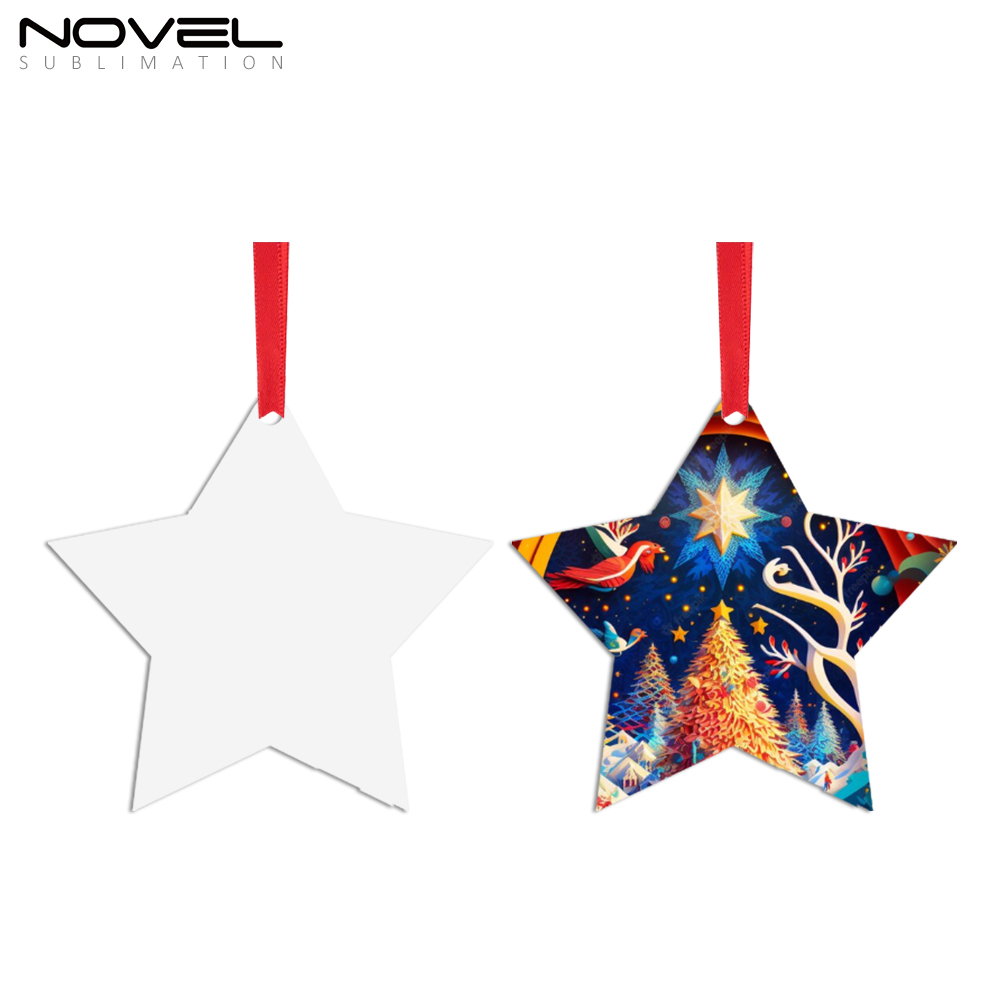 Sublimation Double-Sided Printable Aluminum Xmas Ornament Christmas Decoration