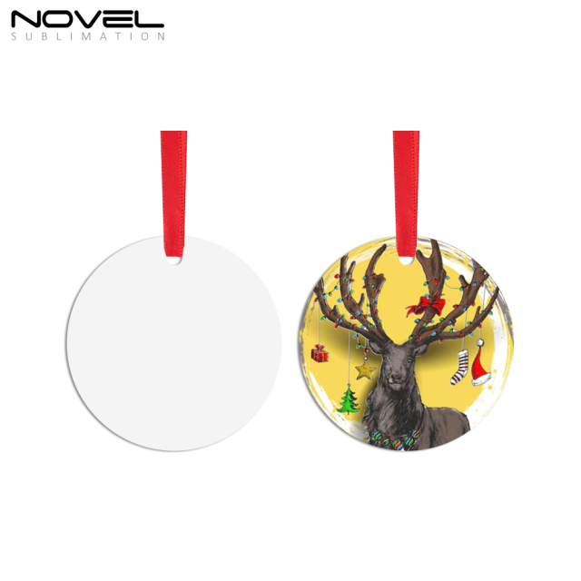 Sublimation Double-Sided Printable Aluminum Xmas Ornament Christmas Decoration