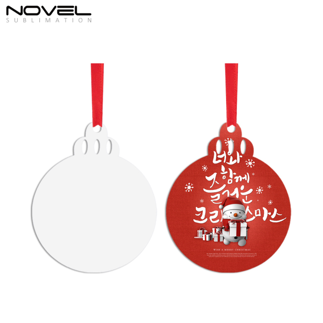 Sublimation Double-Sided Printable Aluminum Xmas Ornament Christmas Decoration