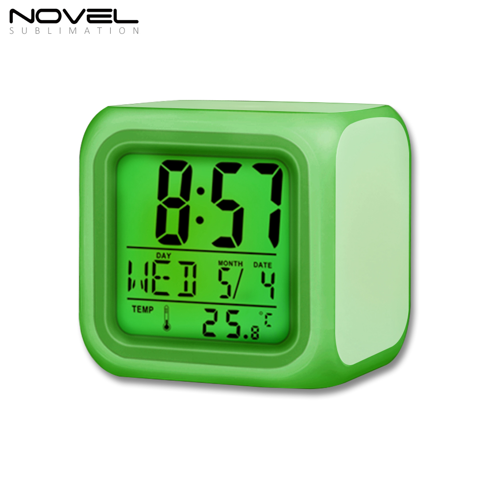 Sublimation Custom Color Changing Digital Alarm LED Light Clock