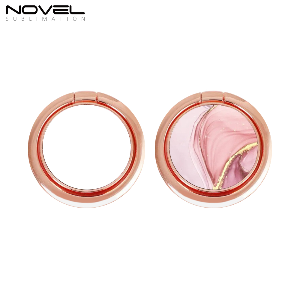 Sublimation 360-Degree Rotating Round Blank Round Ring Holder For Mobile Phone