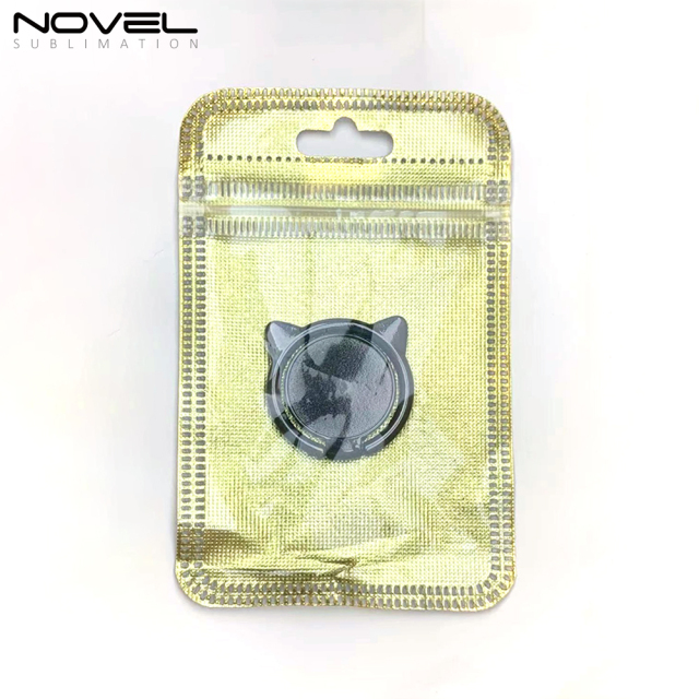 Sublimation 360-Degree Rotating Blank Cat Head Ring Holder For Mobile Phone