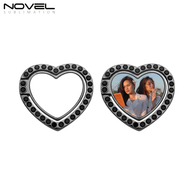 Sublimation 360-Degree Rotating Blank Heart Ring Holder For Mobile Phone