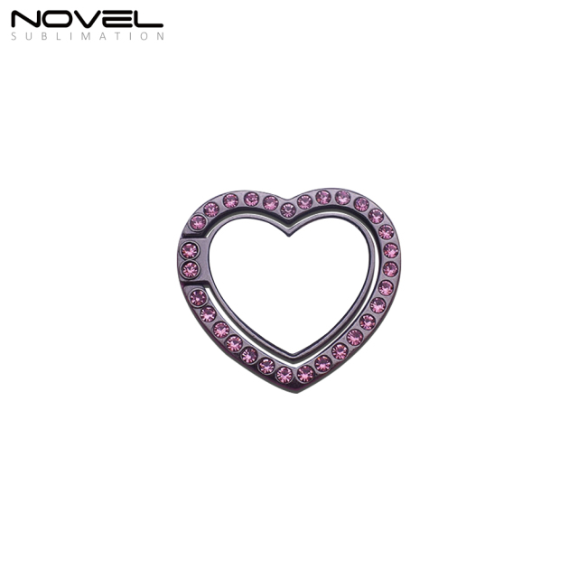 Sublimation 360-Degree Rotating Blank Heart Ring Holder For Mobile Phone