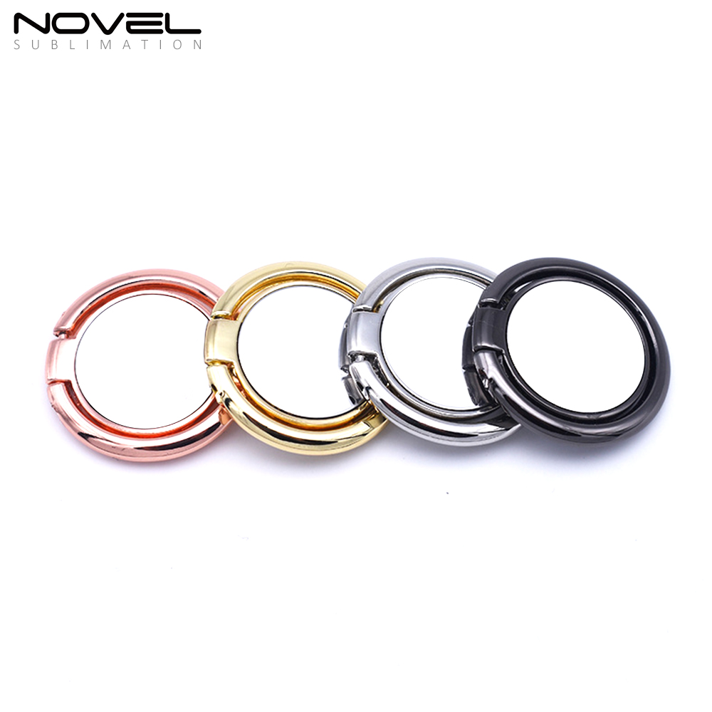 Sublimation 360-Degree Rotating Round Blank Round Ring Holder For Mobile Phone
