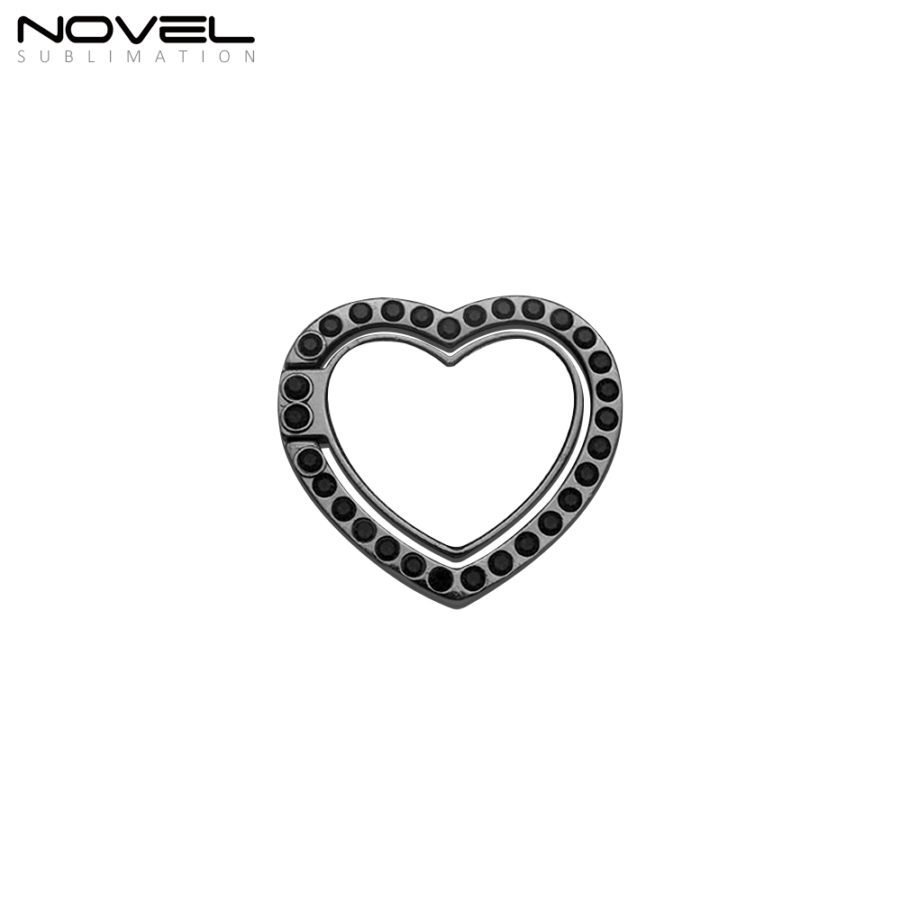Sublimation 360-Degree Rotating Blank Heart Ring Holder For Mobile Phone