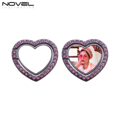 Sublimation 360-Degree Rotating Blank Heart Ring Holder For Mobile Phone