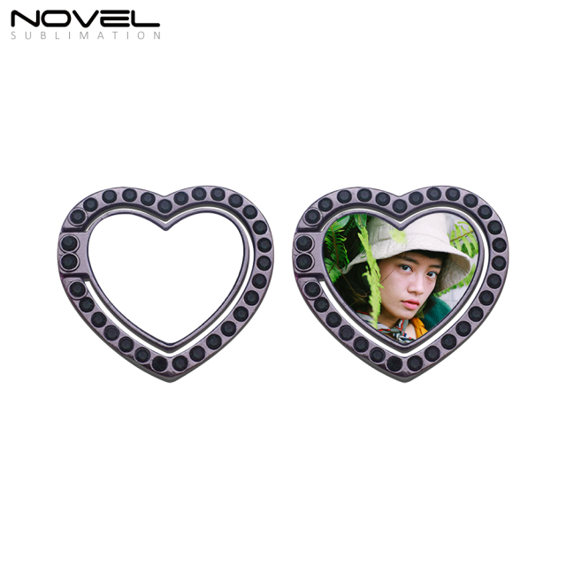 Sublimation 360-Degree Rotating Blank Heart Ring Holder For Mobile Phone