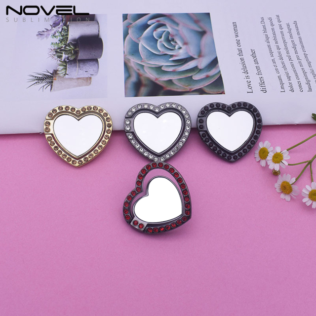 Sublimation 360-Degree Rotating Blank Heart Ring Holder For Mobile Phone