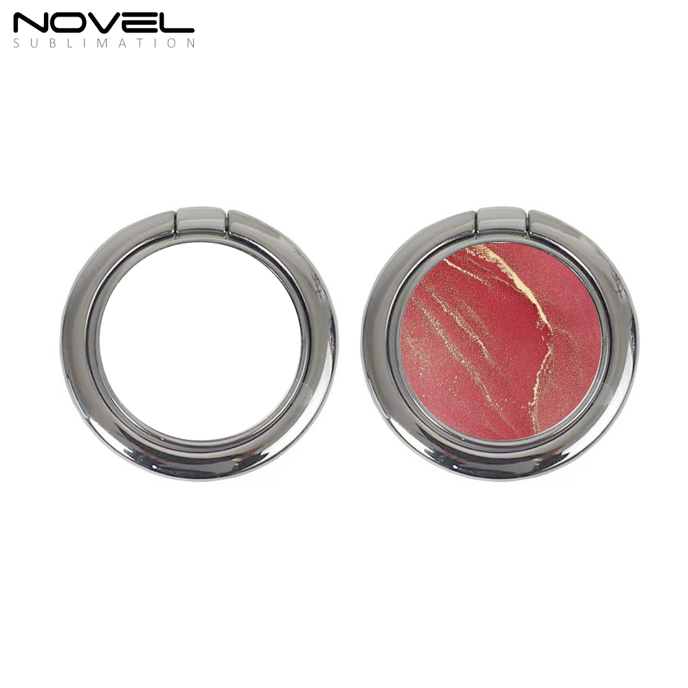 Sublimation 360-Degree Rotating Round Blank Round Ring Holder For Mobile Phone