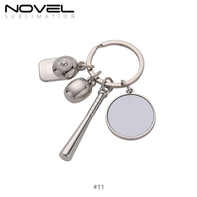 Sublimation Blank Metal Keychain DIY Custom Design Printable Keyring