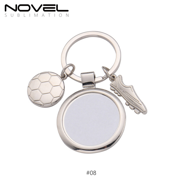 Sublimation Blank Metal Keychain DIY Custom Design Printable Keyring