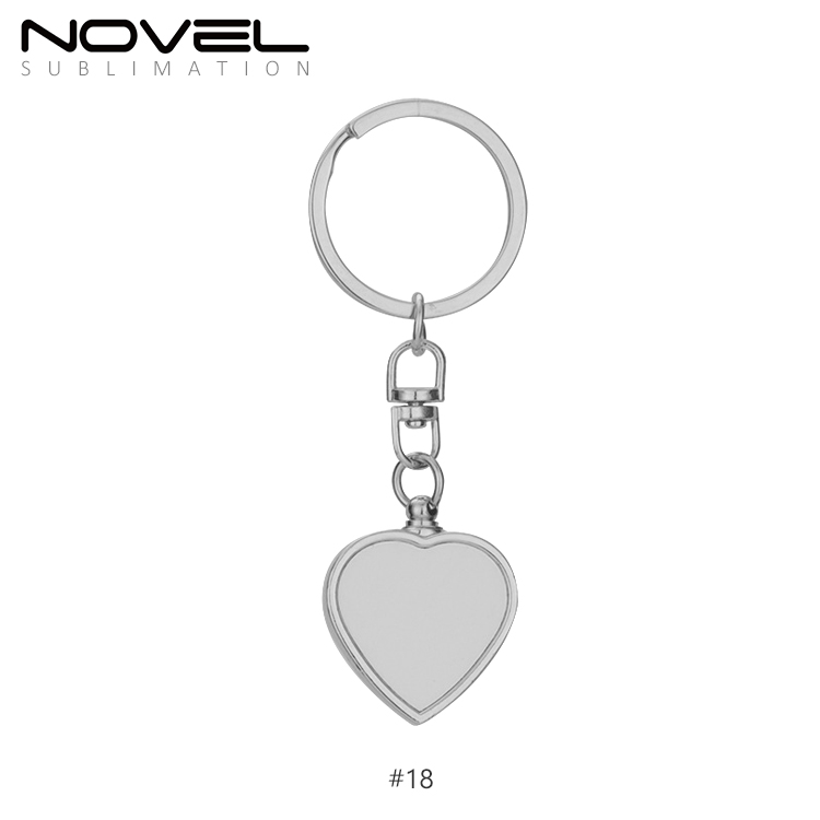 Sublimation Blank Metal Keychain DIY Custom Design Printable Keyring