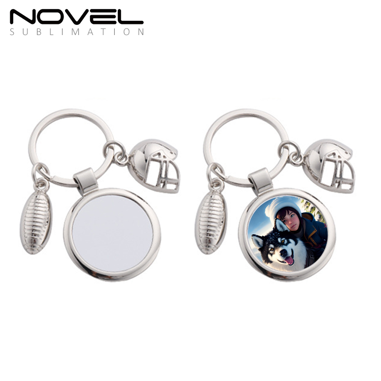 Sublimation Blank Metal Keychain DIY Custom Design Printable Keyring