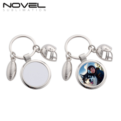 Sublimation Blank Metal Keychain DIY Custom Design Printable Keyring