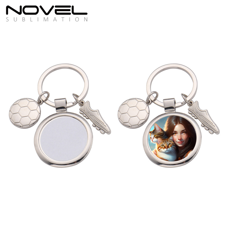 Sublimation Blank Metal Keychain DIY Custom Design Printable Keyring