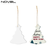 Ceramic Christmas Ornaments Sublimation Christmas Tree Decoration Hangings Pendants
