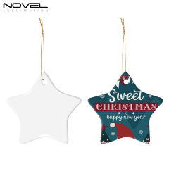 Ceramic Christmas Ornaments Sublimation Christmas Tree Decoration Hangings Pendants