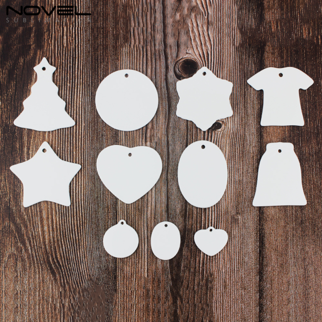 Ceramic Christmas Ornaments Sublimation Christmas Tree Decoration Hangings Pendants