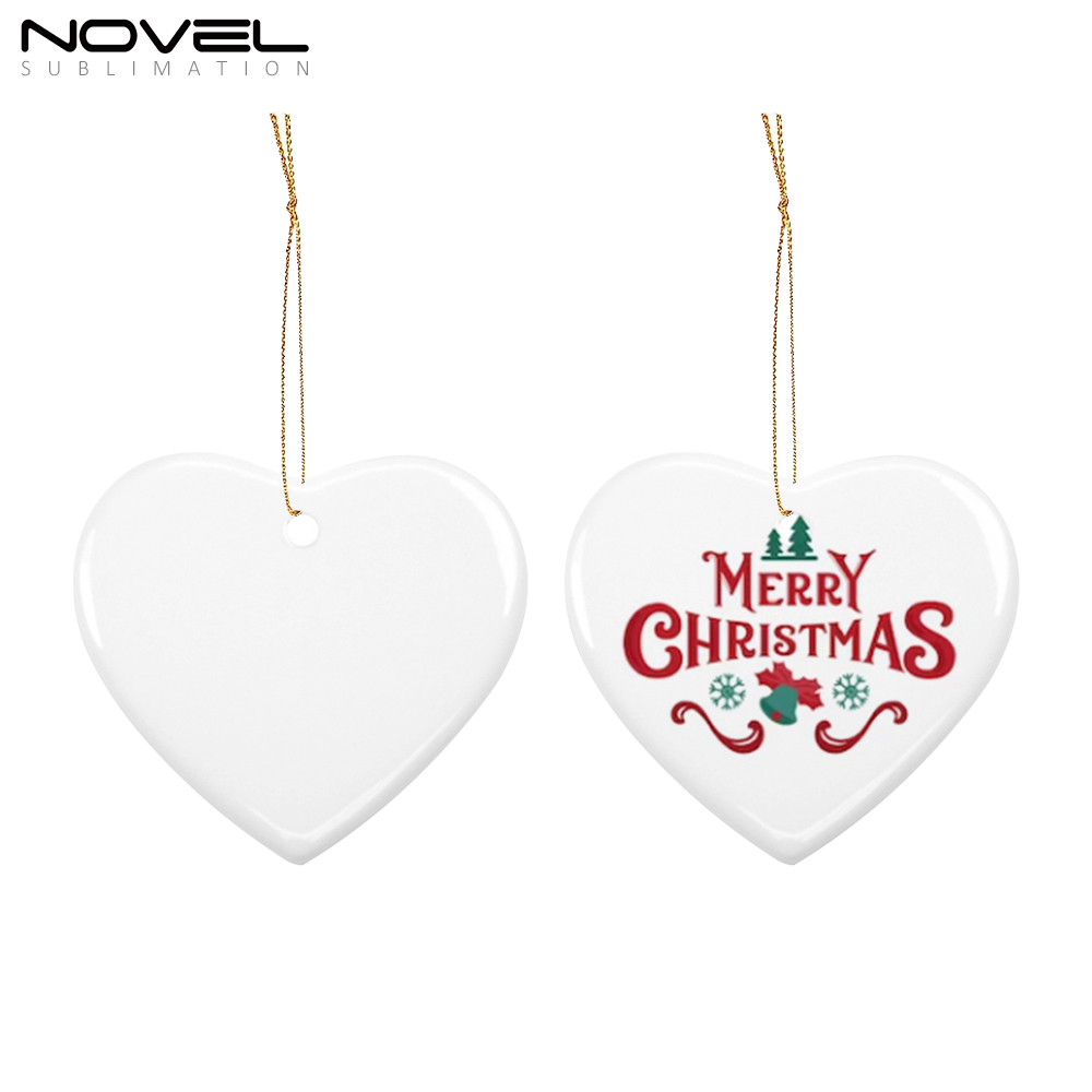 Ceramic Christmas Ornaments Sublimation Christmas Tree Decoration Hangings Pendants