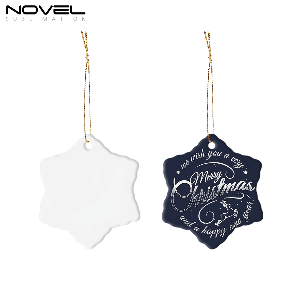Ceramic Christmas Ornaments Sublimation Christmas Tree Decoration Hangings Pendants