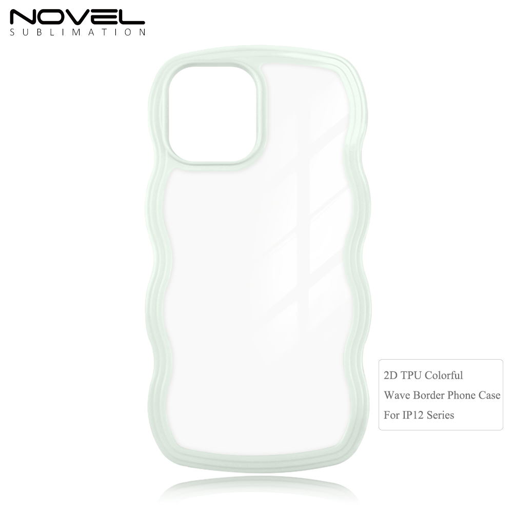 New Arrival TPU Transparent Phone Cases with Colorful PC Bumper 2in1 Wave Border Mobile Phone Case