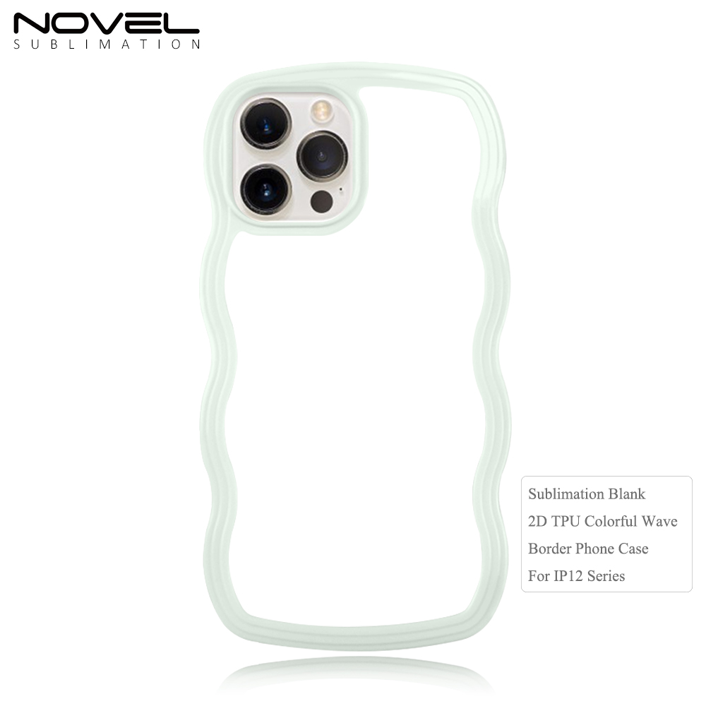 New Arrival TPU Transparent Phone Cases with Colorful PC Bumper 2in1 Wave Border Mobile Phone Case
