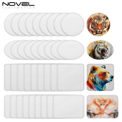 New Arrival Chic Sublimation PU Leather Cap Stickers Cap Decorations DIY Stickers with Four Shapes
