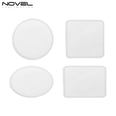 New Arrival Chic Sublimation PU Leather Cap Stickers Cap Decorations DIY Stickers with Four Shapes