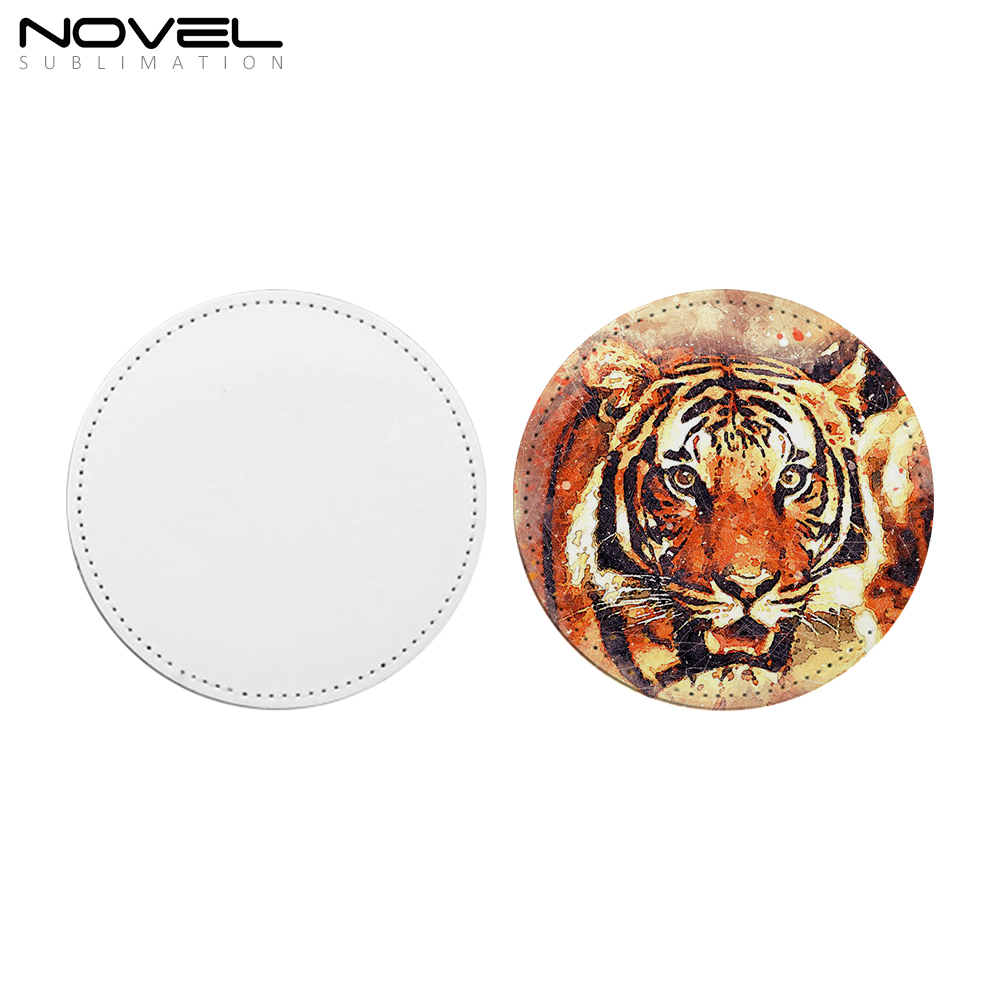 New Arrival Chic Sublimation PU Leather Cap Stickers Cap Decorations DIY Stickers with Four Shapes Hat Stickers