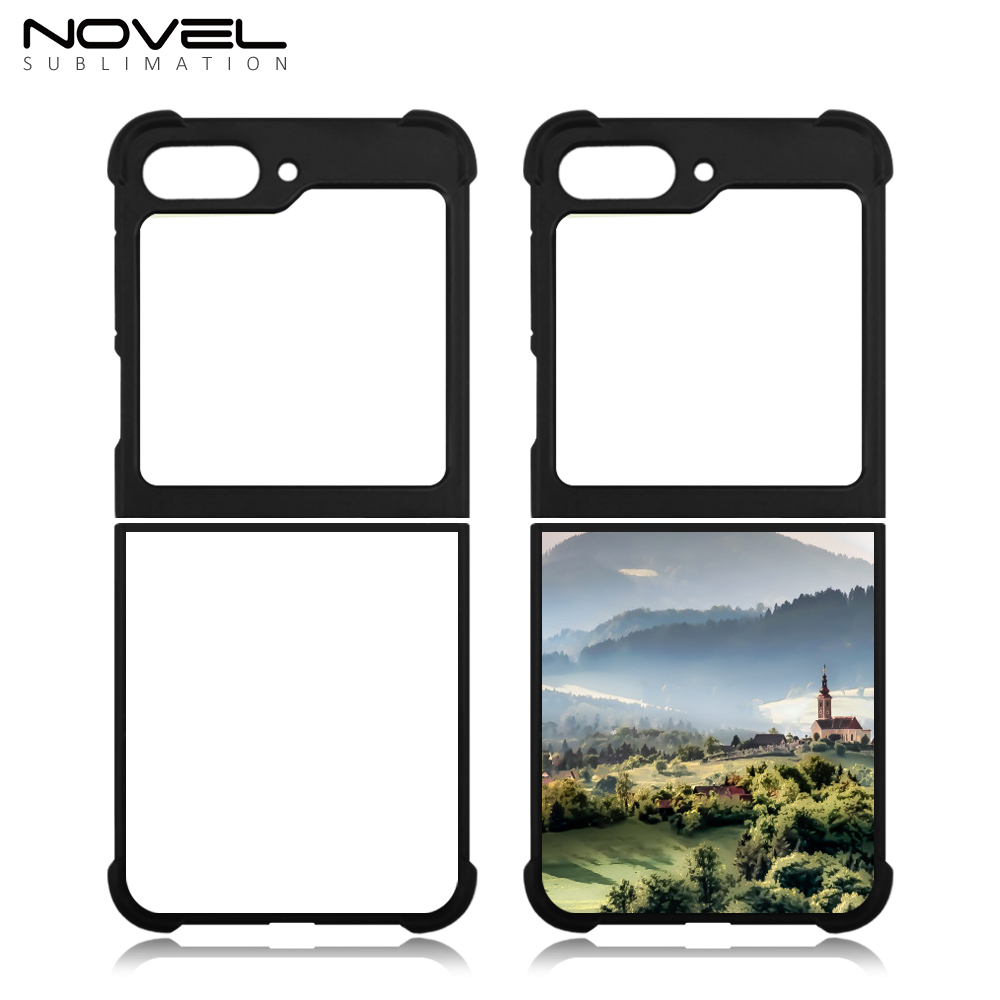 New Arrival Sublimation Blank 2D TPU Phone Case for Samsung  Z Flip 5 DIY Shell With Aluminum Insert