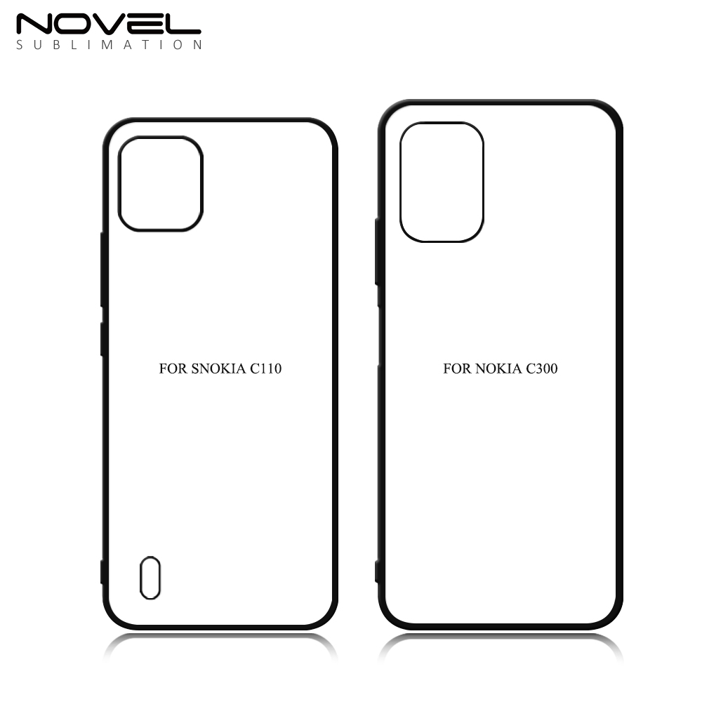 New Arrival Sublimation 2D TPU Phone Case for Nokia C110、C300 DIY Shell With Aluminum Sheet