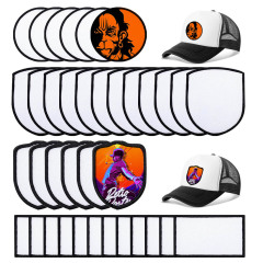 New Arrival Chic Sublimation Polyester Pathch Blank Cap Stickers Cap Decorations DIY Stickers