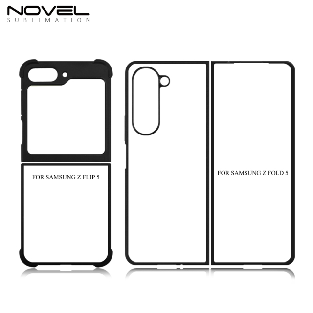 New Arrival Sublimation blank 2D TPU Phone Case for Samsung  Z Flip 5/ Z Fold 5 DIY Shell With Aluminum Insert