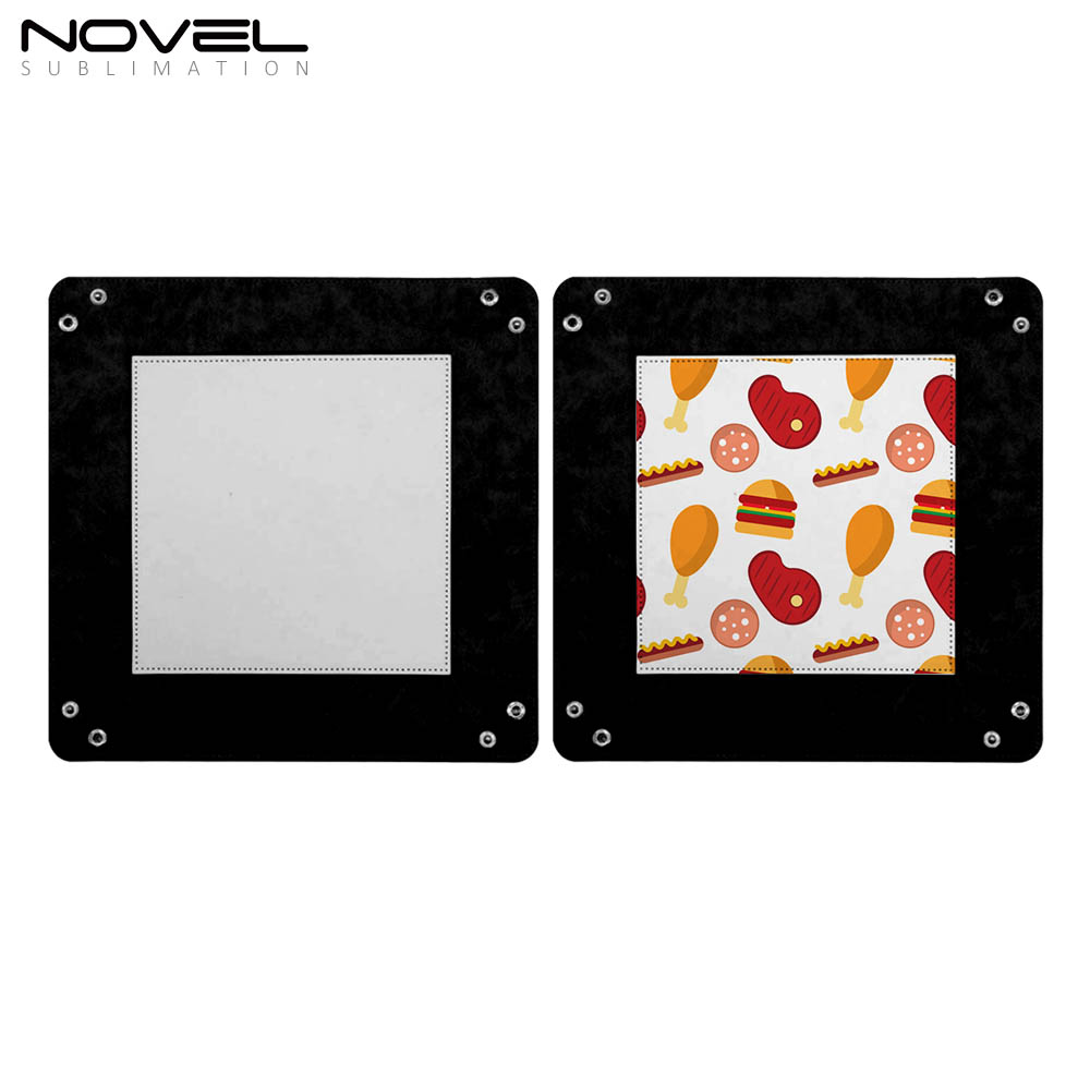 Sublimation PU Leather Catchall Tray Desk Organizer Portable Collapsible Travel Jewelry Storage Plate Organizer for Key,Watch,Coin