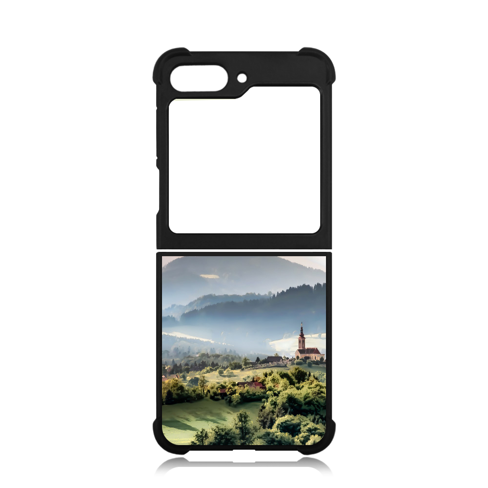 New Arrival Sublimation Blank 2D TPU Phone Case for Samsung  Z Flip 5 DIY Shell With Aluminum Insert