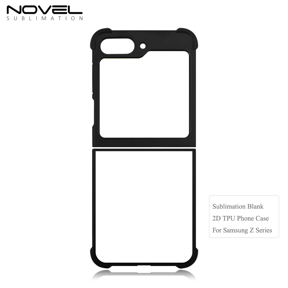 New Arrival Sublimation Blank 2D TPU Phone Case for Samsung  Z Flip 5 DIY Shell With Aluminum Insert