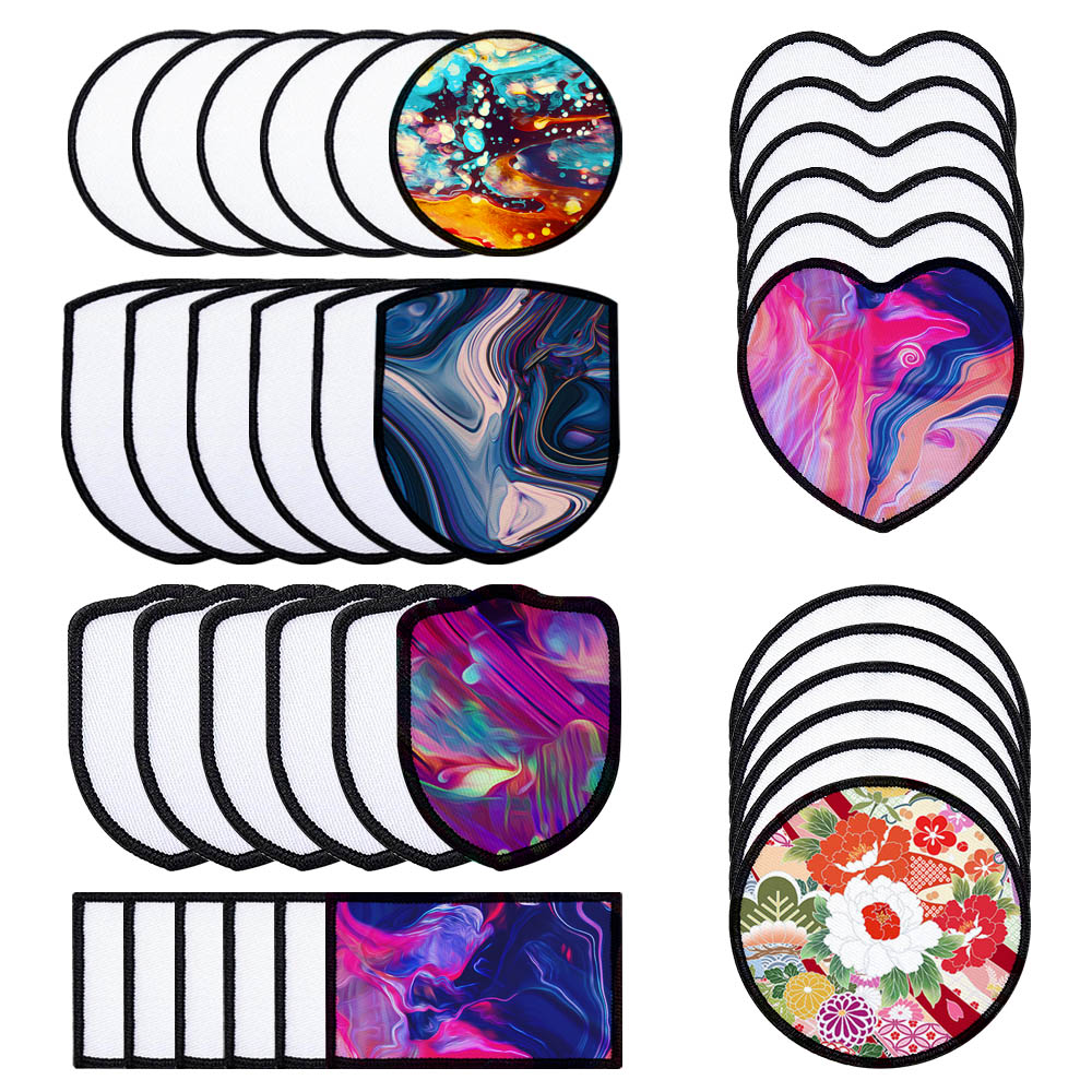 New Arrival Chic Sublimation Polyester Patch Blank Cap Stickers Cap Decorations DIY Stickers