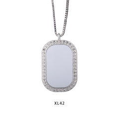 New Arrival Personality Metal Necklace High quality custom logo Necklace Dye Sublimation Blanks necklace