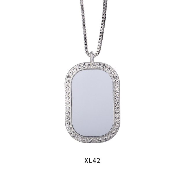 New Arrival Personality Metal Necklace High quality custom logo Necklace Dye Sublimation Blanks necklace
